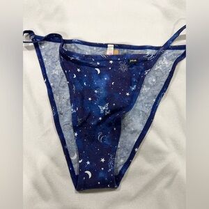 NEW NIP VS PINK victoria secret bikini panty underwear XL blue star moon sky